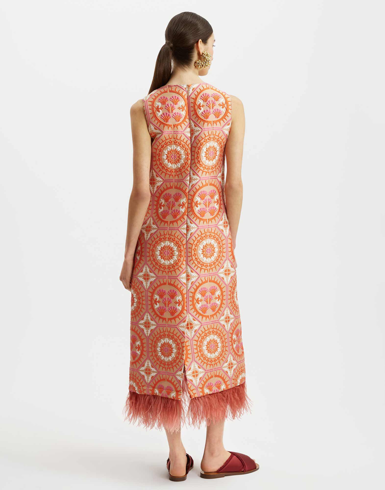 La DoubleJ Column Dress Sun Orange DRE0549JCQ074SUN01OR02