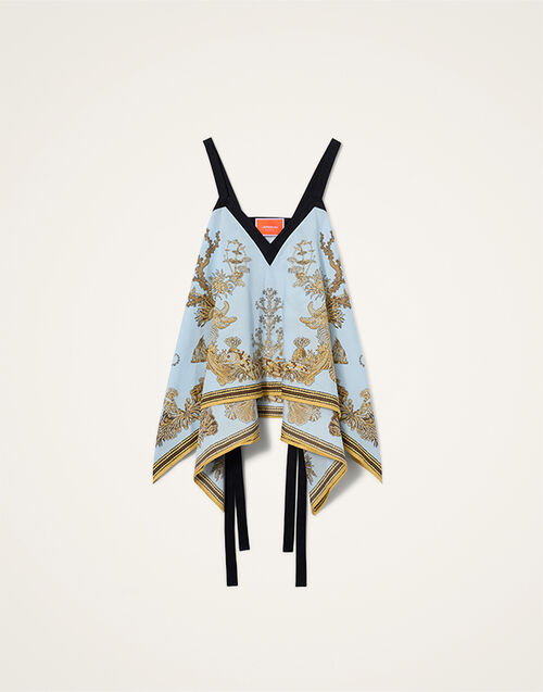 La DoubleJ Cinch Top Oceania Plac&eacute;e Light Blue TOP0210COT056OCE01BU01