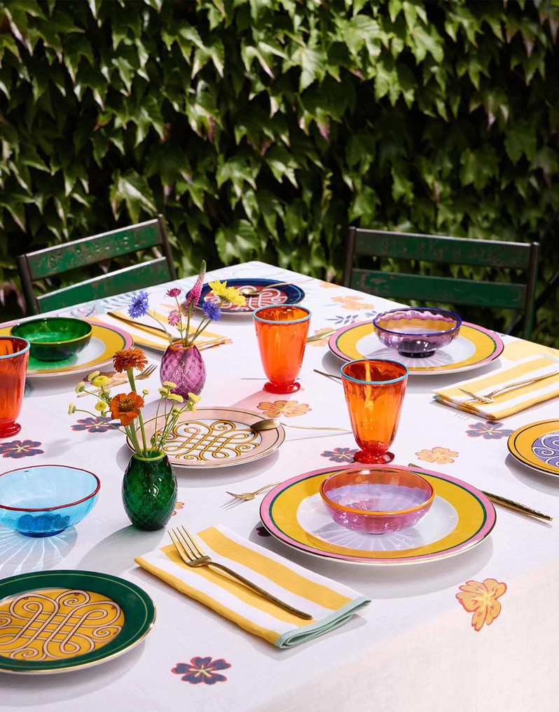 La DoubleJ Large Napkins Set Of 2 La DoubleJ Large Napkins Set Of 2 Riviera Giallo NAP0010LIN001RIV0003