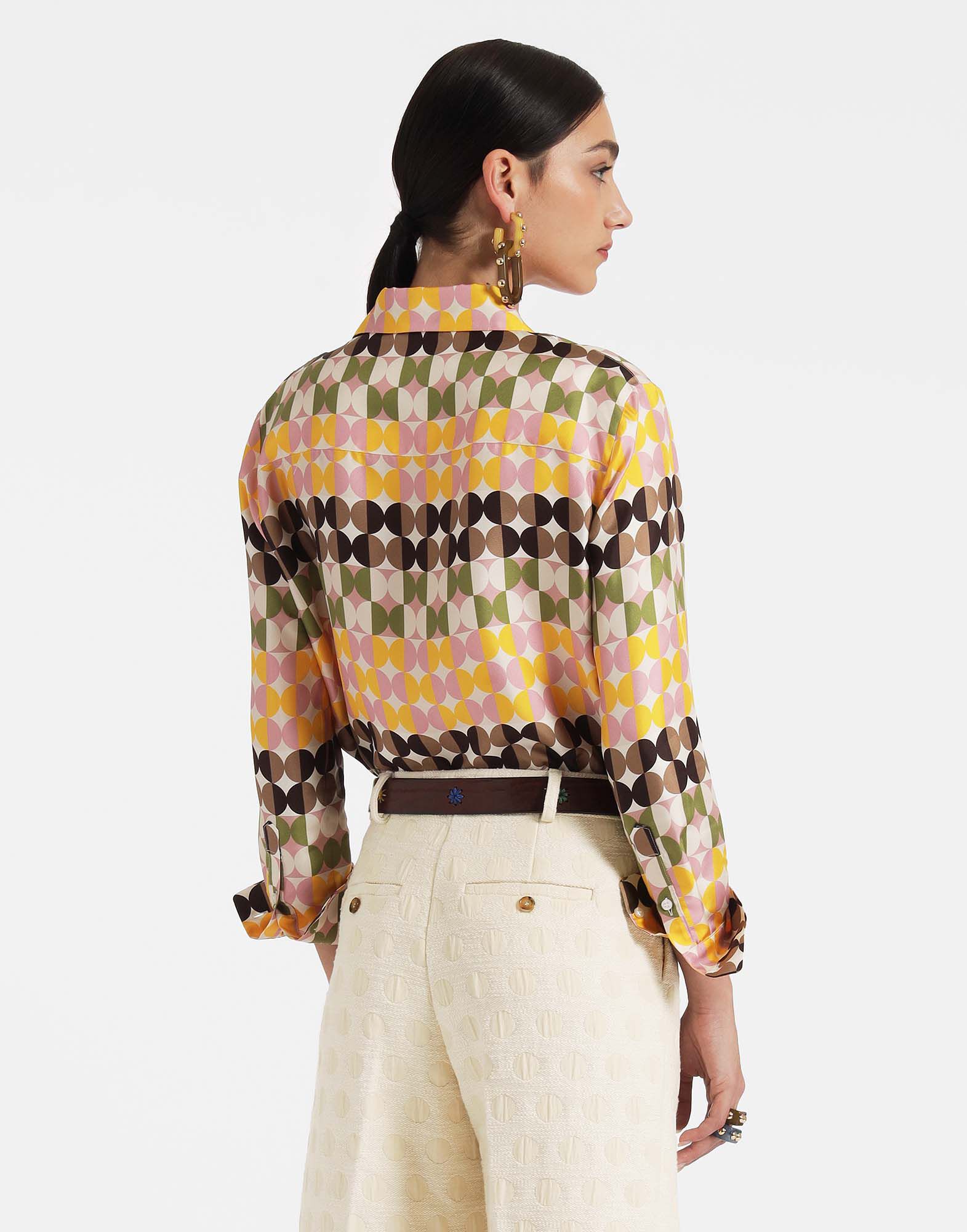 La DoubleJ Boy Shirt Mezzaluna Chocolate SHI0001SIL001MEZ01BR07