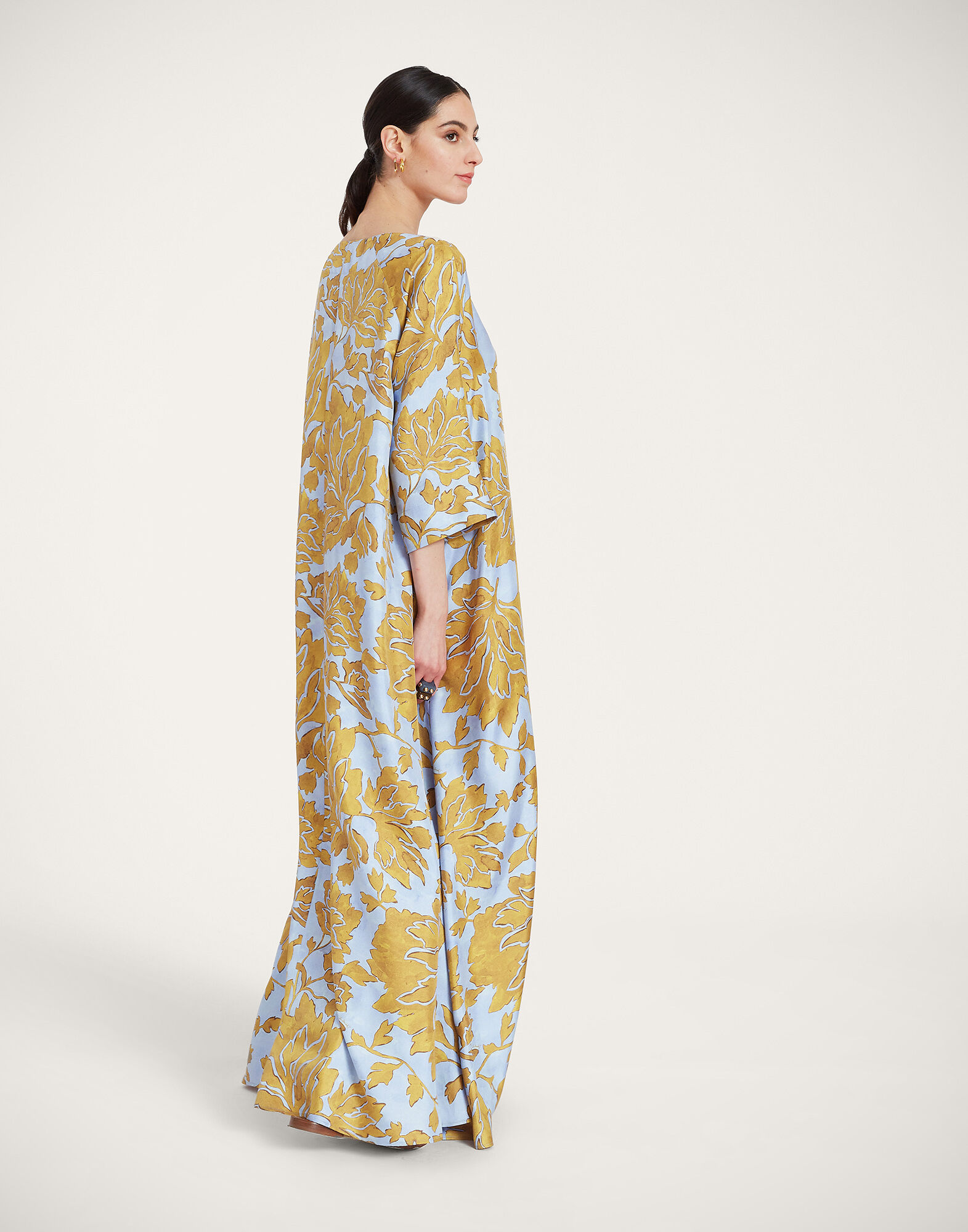 Muumuu Dress Round Neck in Tangle Light Blue for Women | La