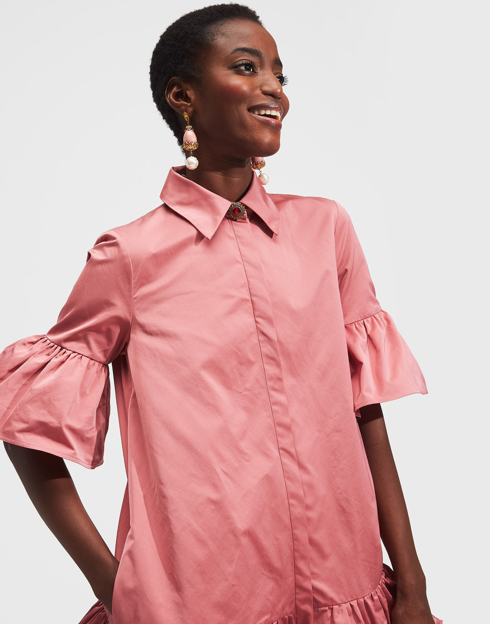 LaDoubleJ Choux Dress Solid Pink DRE0292TAF002BLH0001