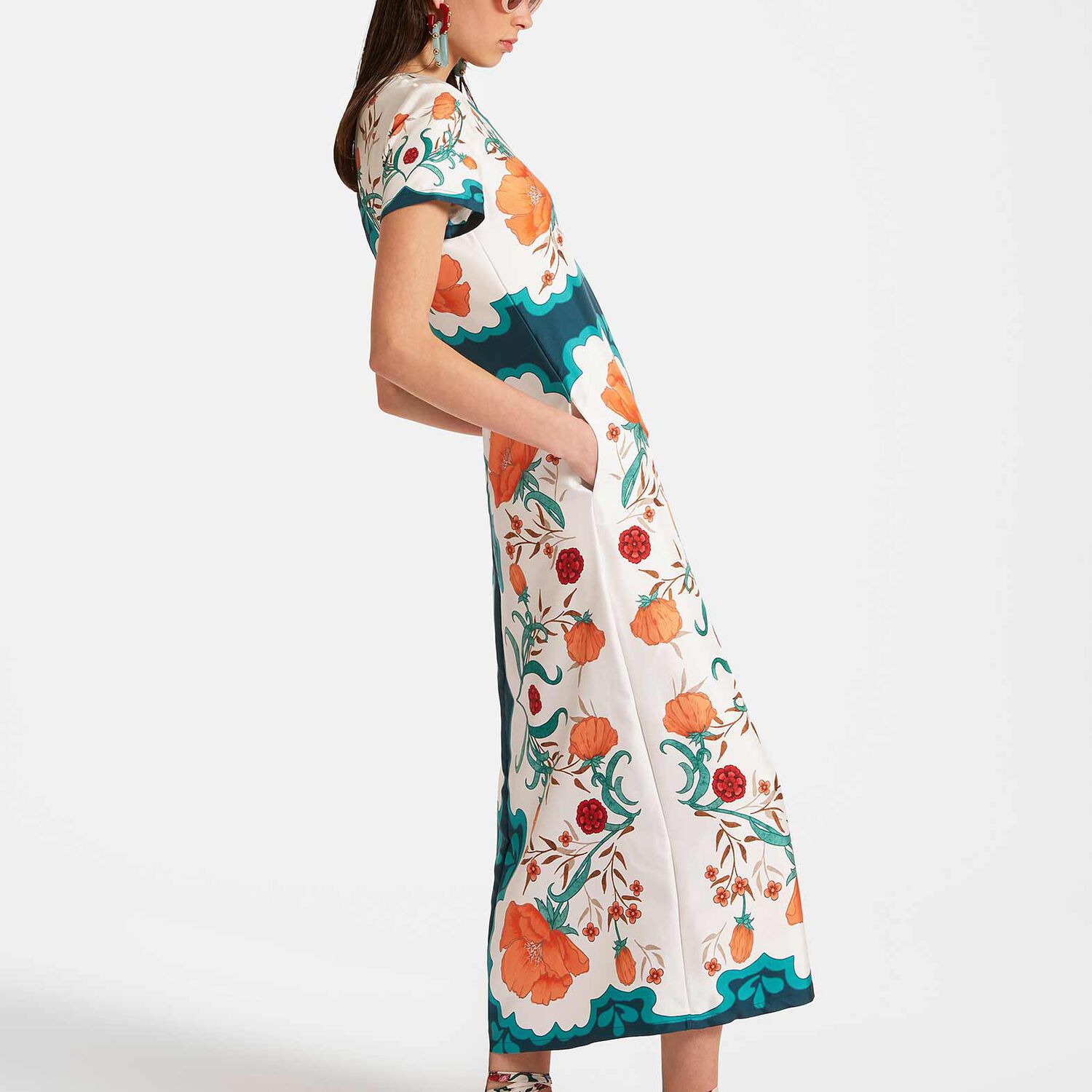 La Doublej Swing Dress In Morpheus Placée Orange