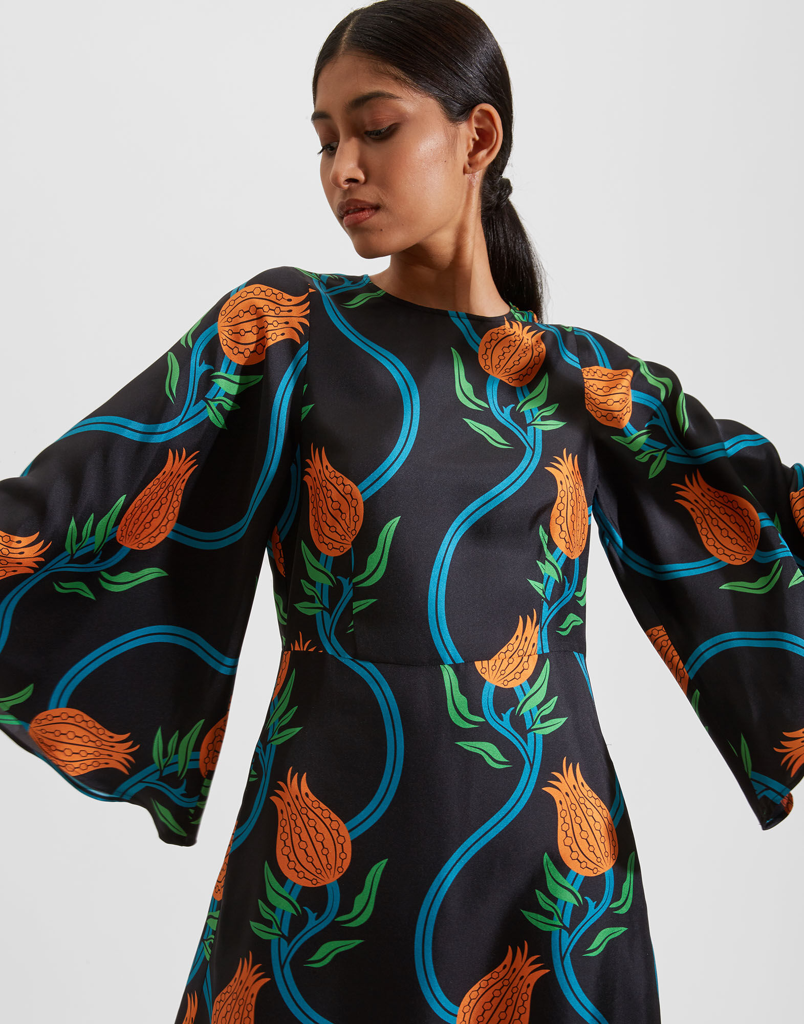 La DoubleJ Sorella Dress Melograno Nero DRE0179SIL001MEL0003