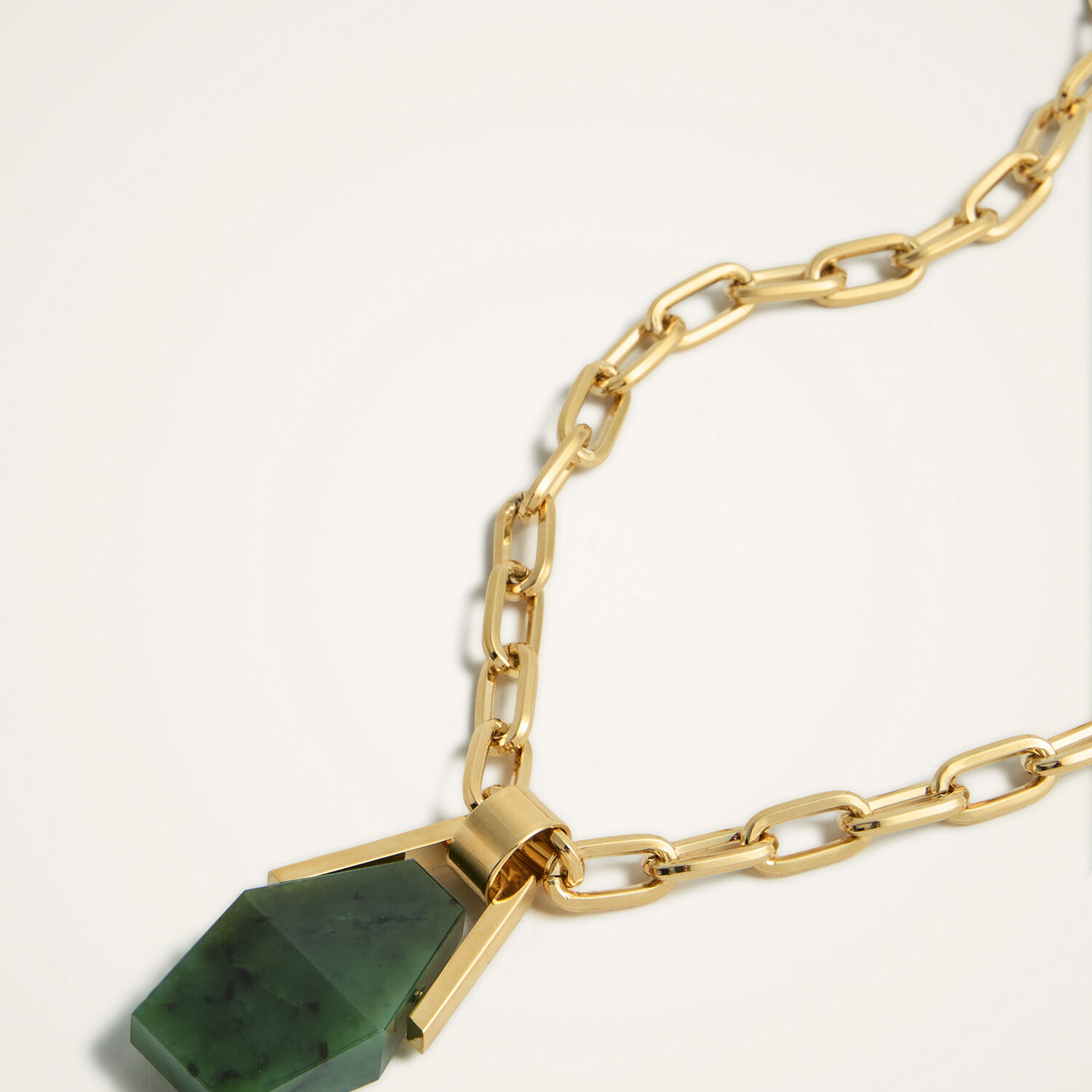  La Doublej Necklaces Women - Portal Necklace 24k Gold Plate & Green Jade One Size 70% Brass 30% Jade 