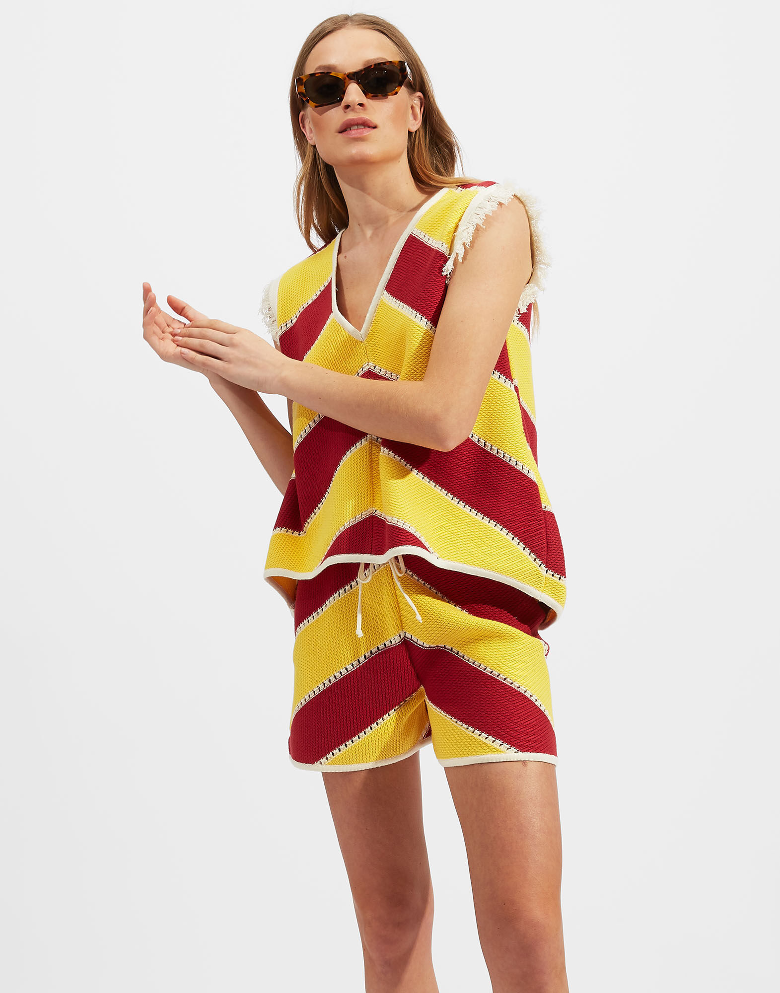 La DoubleJ La Scala Knit Top Giallo TOP0058KNI048VAR0083