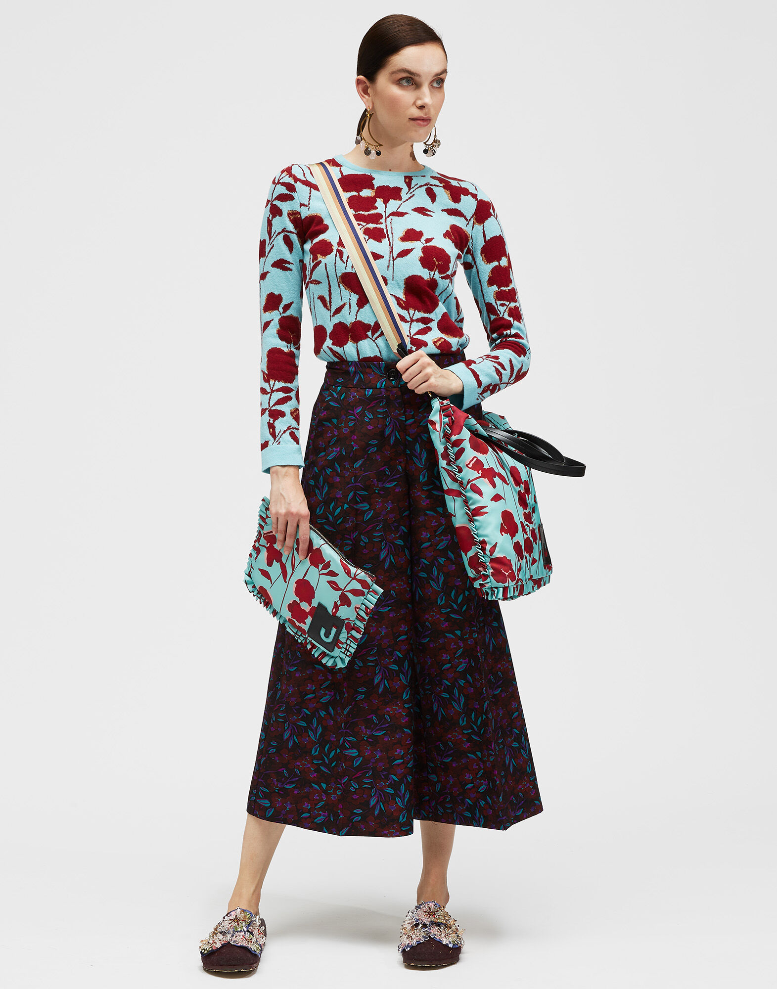 LaDoubleJ Skinny Crew Neck Devon Azzurro PUL0038KNI031DEV0004