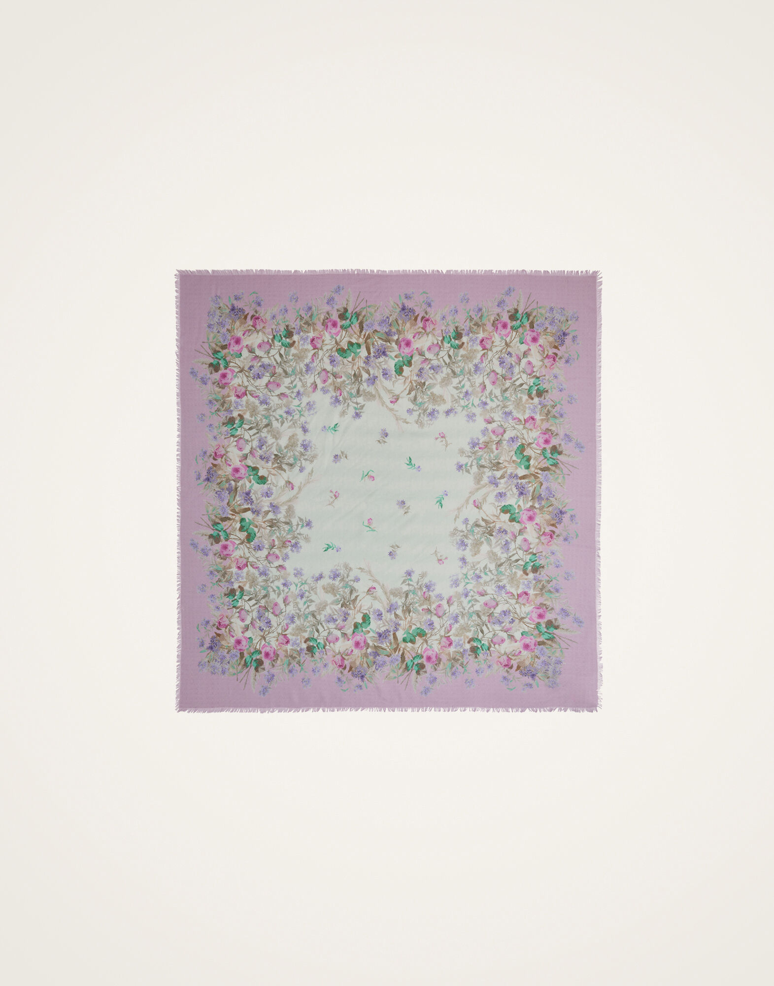 La DoubleJ Foulard 120 Heath Plac&eacute;e Mint SCA0049MOS001HEA03GR11