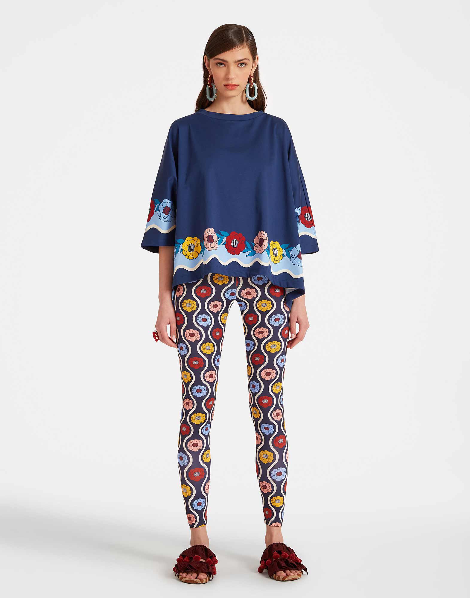 La DoubleJ Meditation Poncho Whitsun Plac&eacute;e Blue TOP0139JER025FSK03BU03