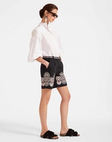La DoubleJ Boyfriend Shorts La DoubleJ Boyfriend Shorts Medallion Placée Black TRO0131COT058MED01BL01