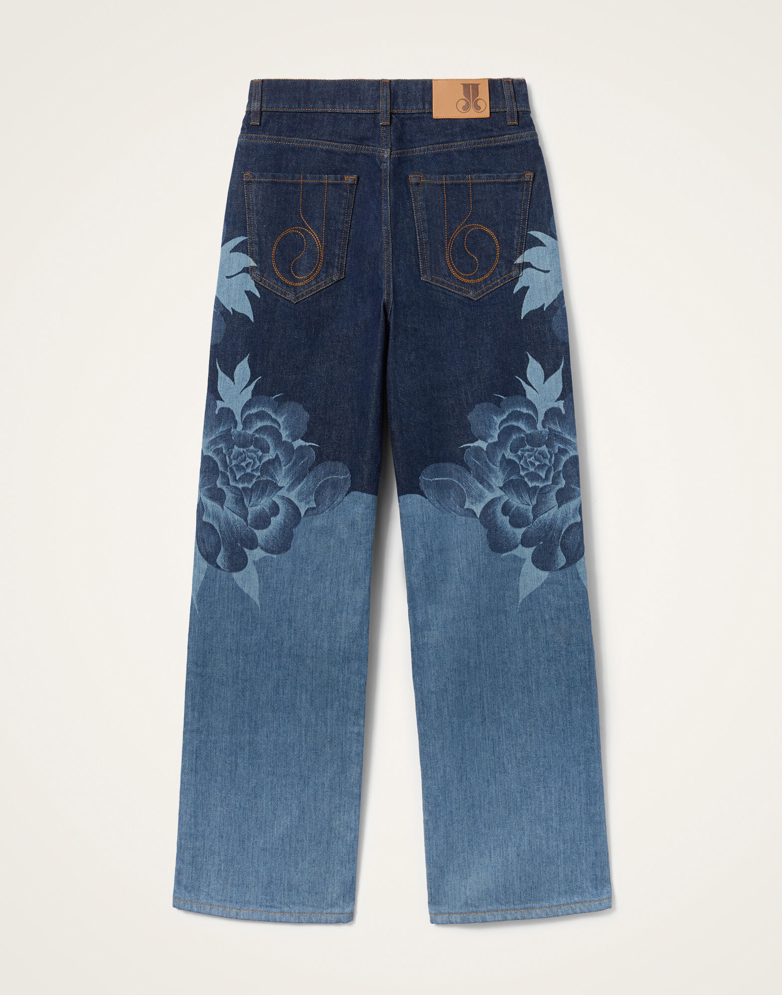 La DoubleJ The Straight Leg Jean Queen Peony Plac&eacute;e Indigo TRO0201DEN015QPE02BU15