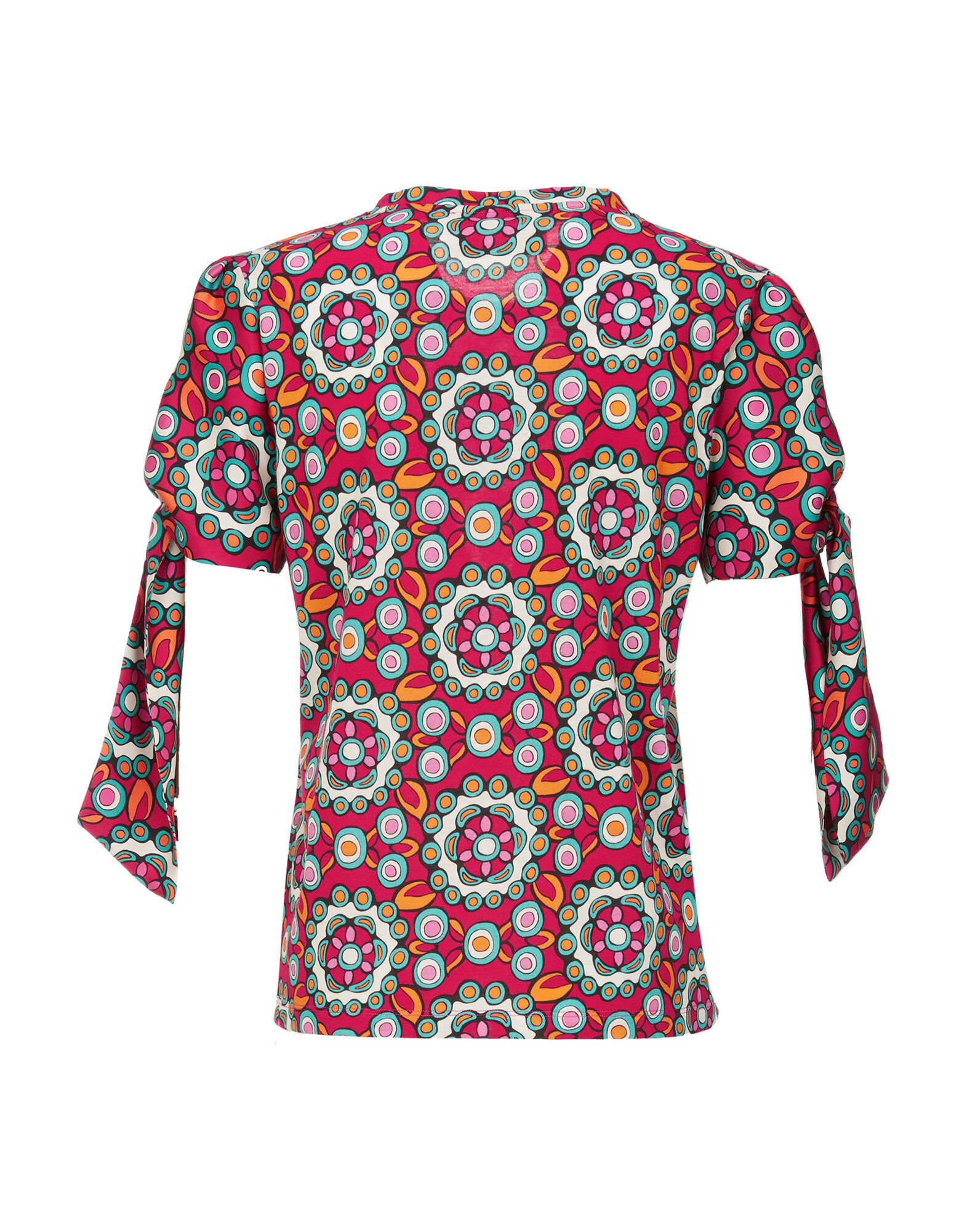 LaDoubleJ Tie T-Shirt Kaleidoscope Fuxia TOP0032JER002KAL0004