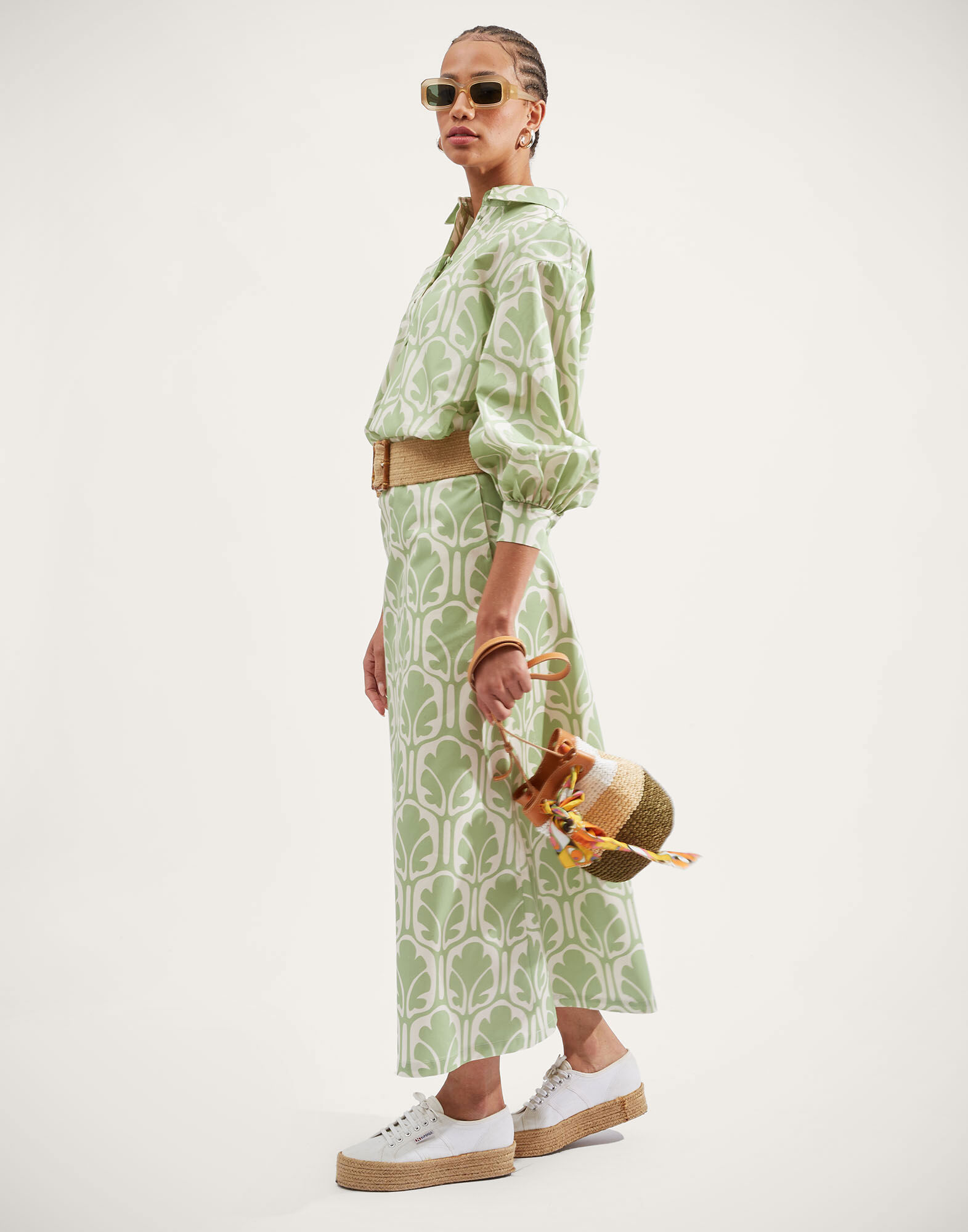 La DoubleJ A-Long Skirt Grove SKI0018COT006GRV01GR05