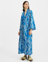 LaDoubleJ Silk Kaftan Polipo Blu DRE0009SIL001POL0001