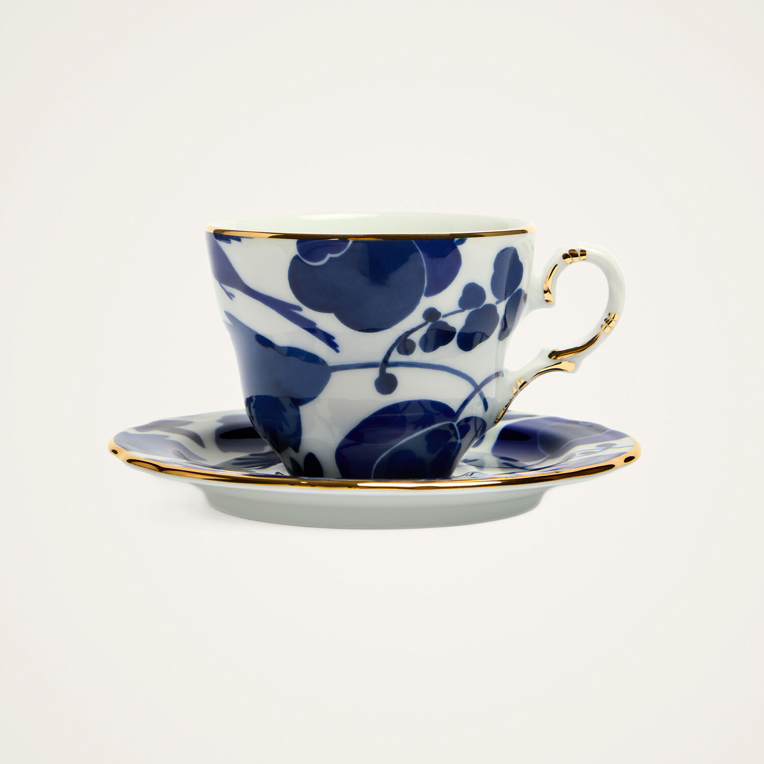 La Doublej Mama Tea Cup Set Of 2 In Wildbird Blue