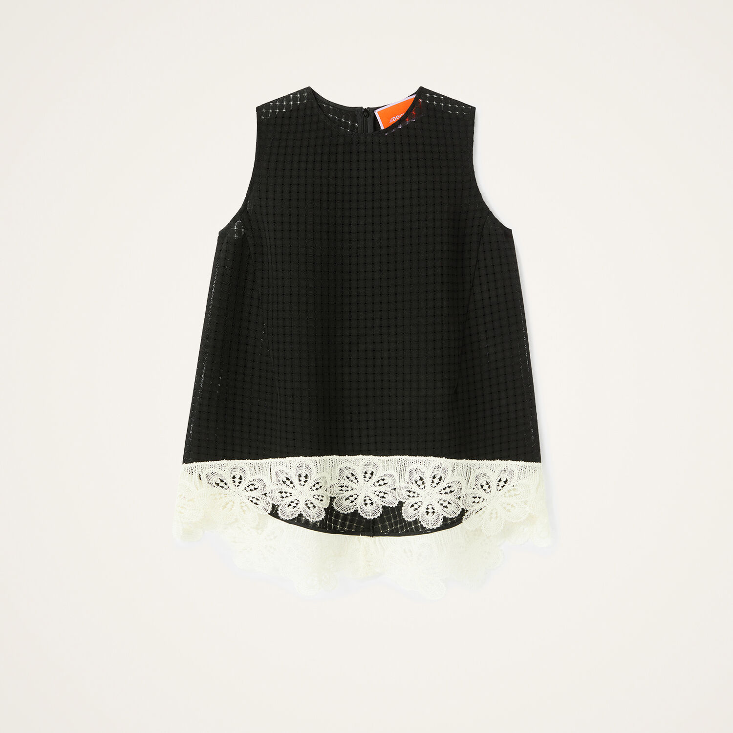 La Doublej La Scala Lace-hem Sleeveless Top