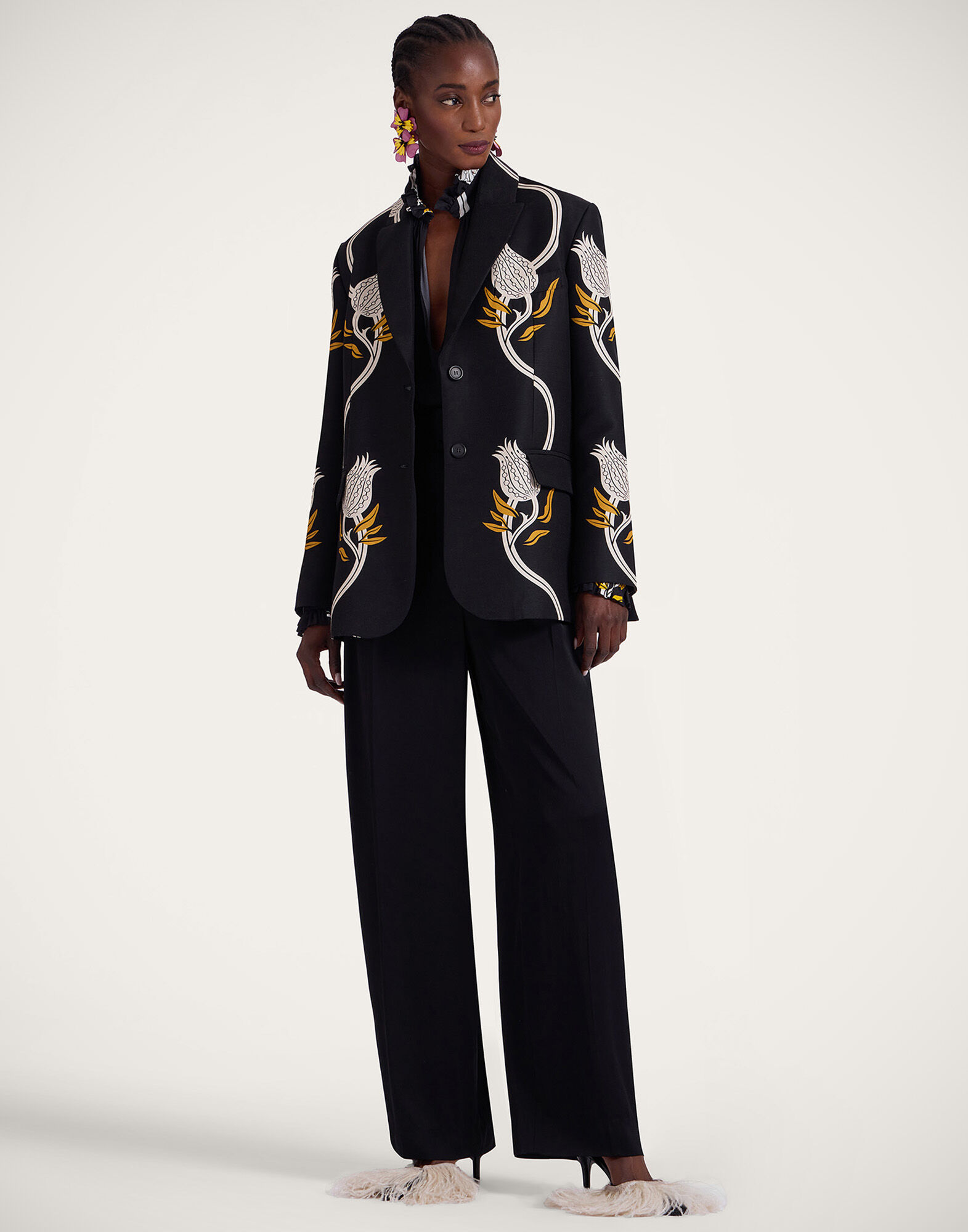 La DoubleJ Jones Jacket Melograno Black & White JAC0106CAD001MEL01BL03