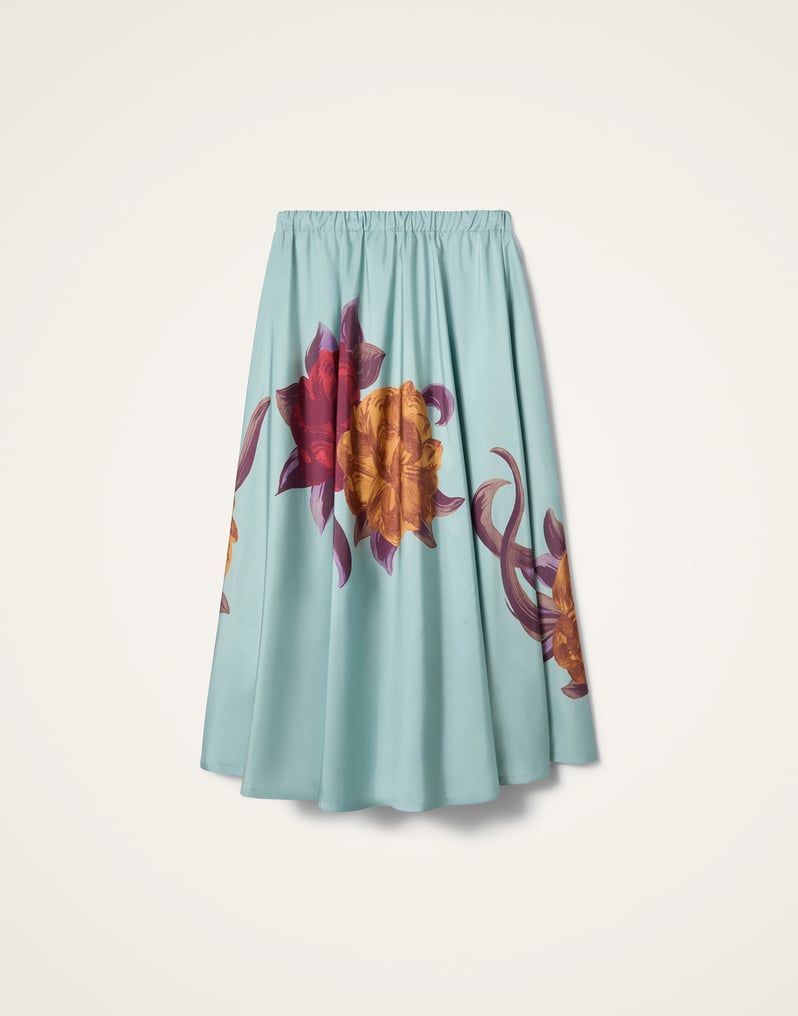 La DoubleJ Drawstring Skirt La DoubleJ Drawstring Skirt Peony Placée Light Blue SKI0106FAI004PEO06BU01