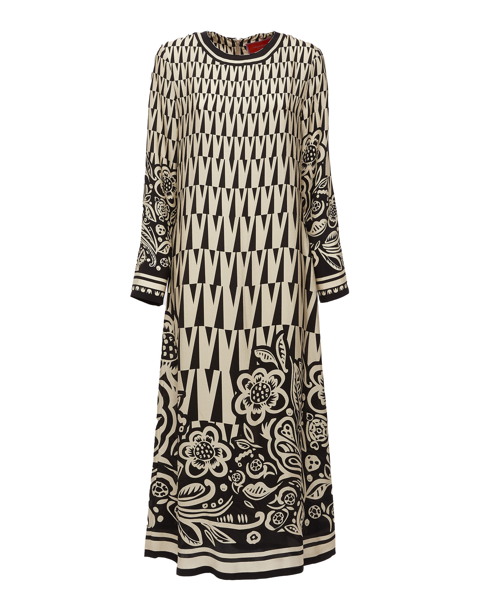 La DoubleJ Long Sleeve Swing Dress Fauve Plac&eacute;e DRE0231VIS004FAU0003