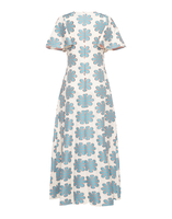 La DoubleJ Proper Dress Daisy Turquoise DRE0332JAC028DAY0011