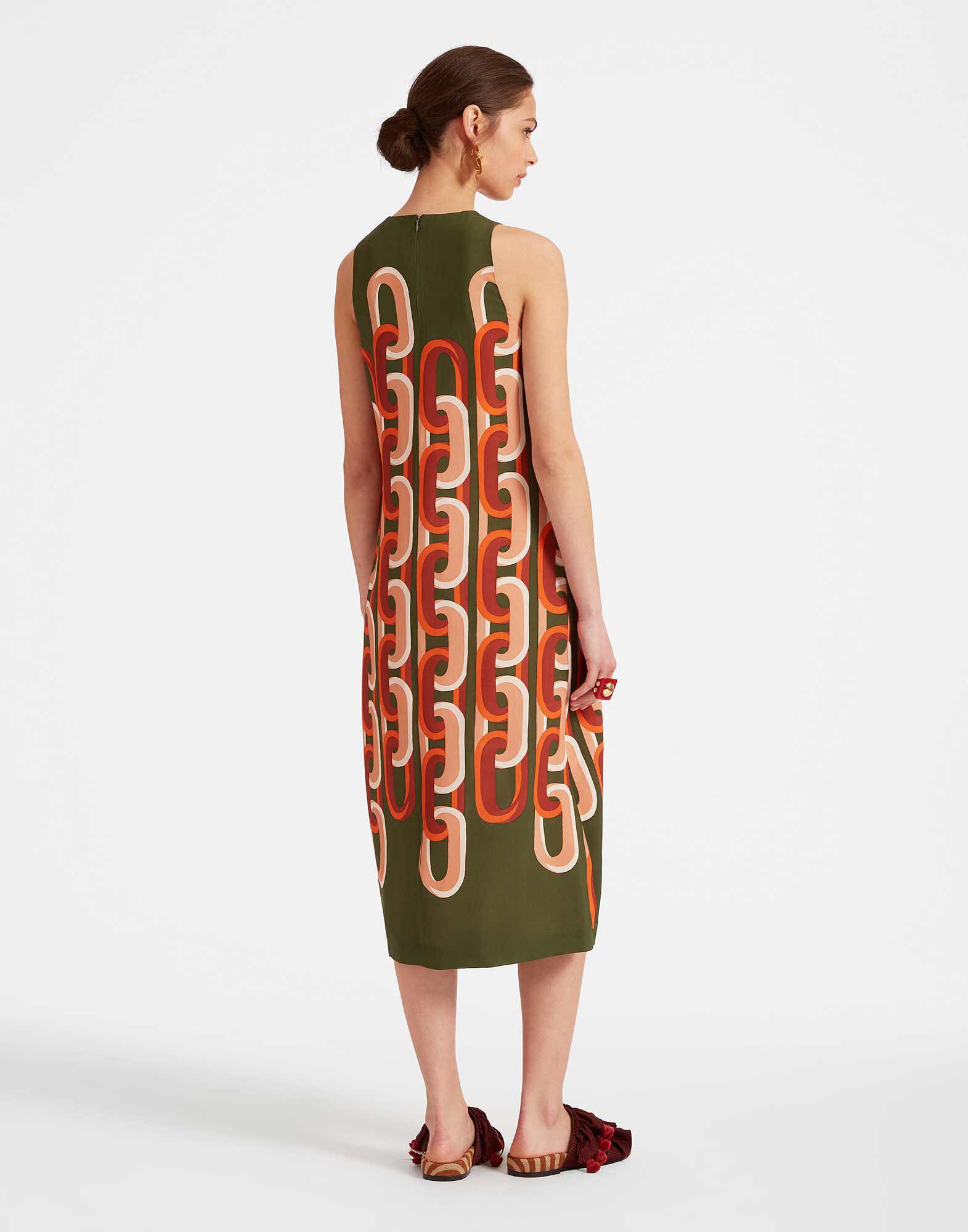 La DoubleJ Racer Midi Dress Prometheus Plac&eacute;e Camouflage DRE0750VIS001EUS02GR08