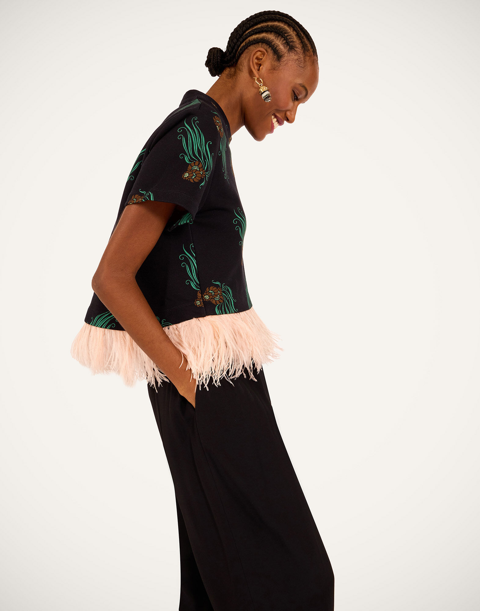 La DoubleJ La Scala Tee Lemuria Black TSH0026JER039LEM01BL01