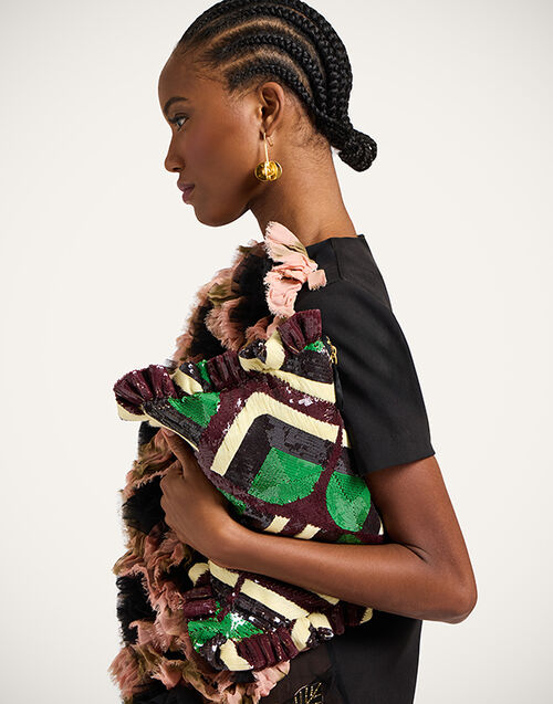 La DoubleJ Hand Pochette Domino Military Green BAG0081PAI017DOM07GR12