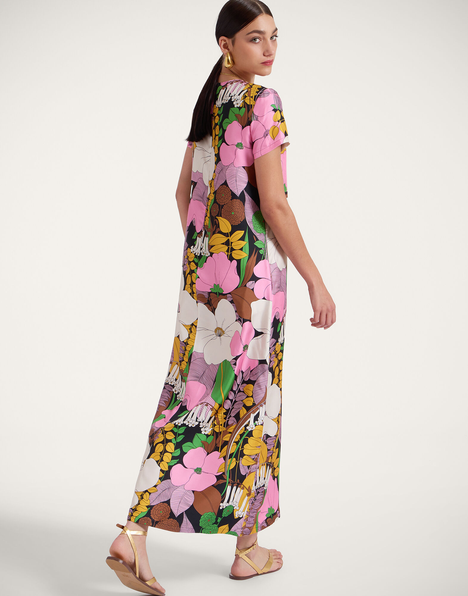 La DoubleJ Swing Dress Big Flower DRE0001SIL001BFL0001