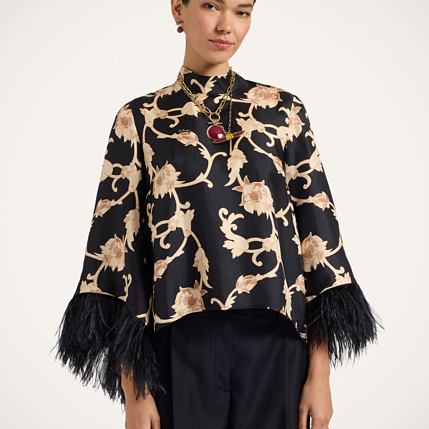La Doublej Make An Exit Top In Buttercup Black