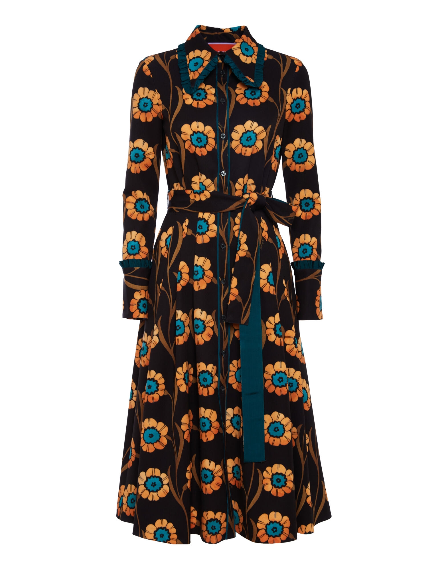 La DoubleJ La Comasca Shirt Dress Daisychain Black DRE0637JER034ROP01BL01