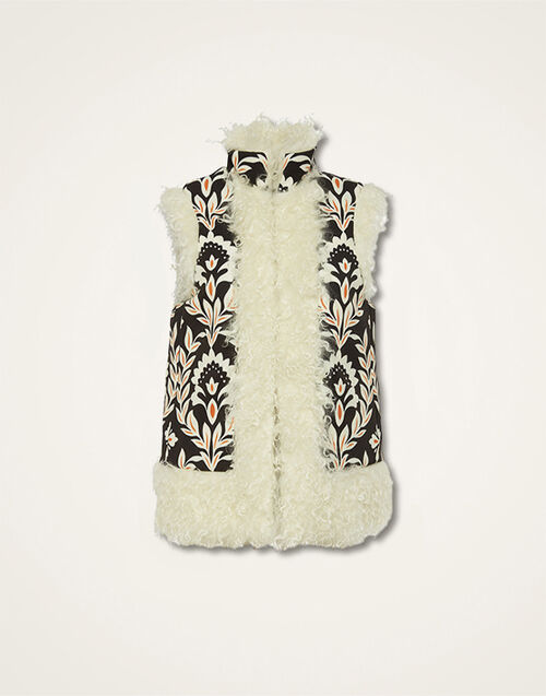 La DoubleJ Sleeveless Folk Jacket Ghirlanda Black JAC0046JER034GHI01BL01