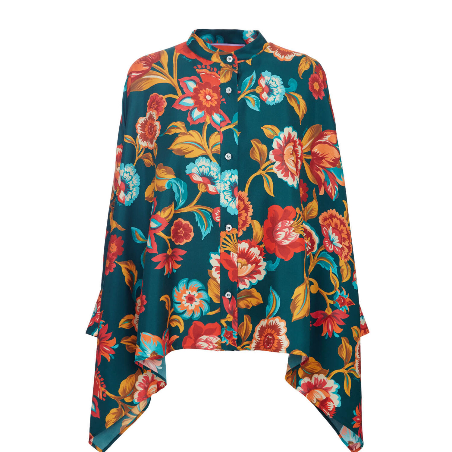 La Doublej Foulard Shirt In Hottie Emerald