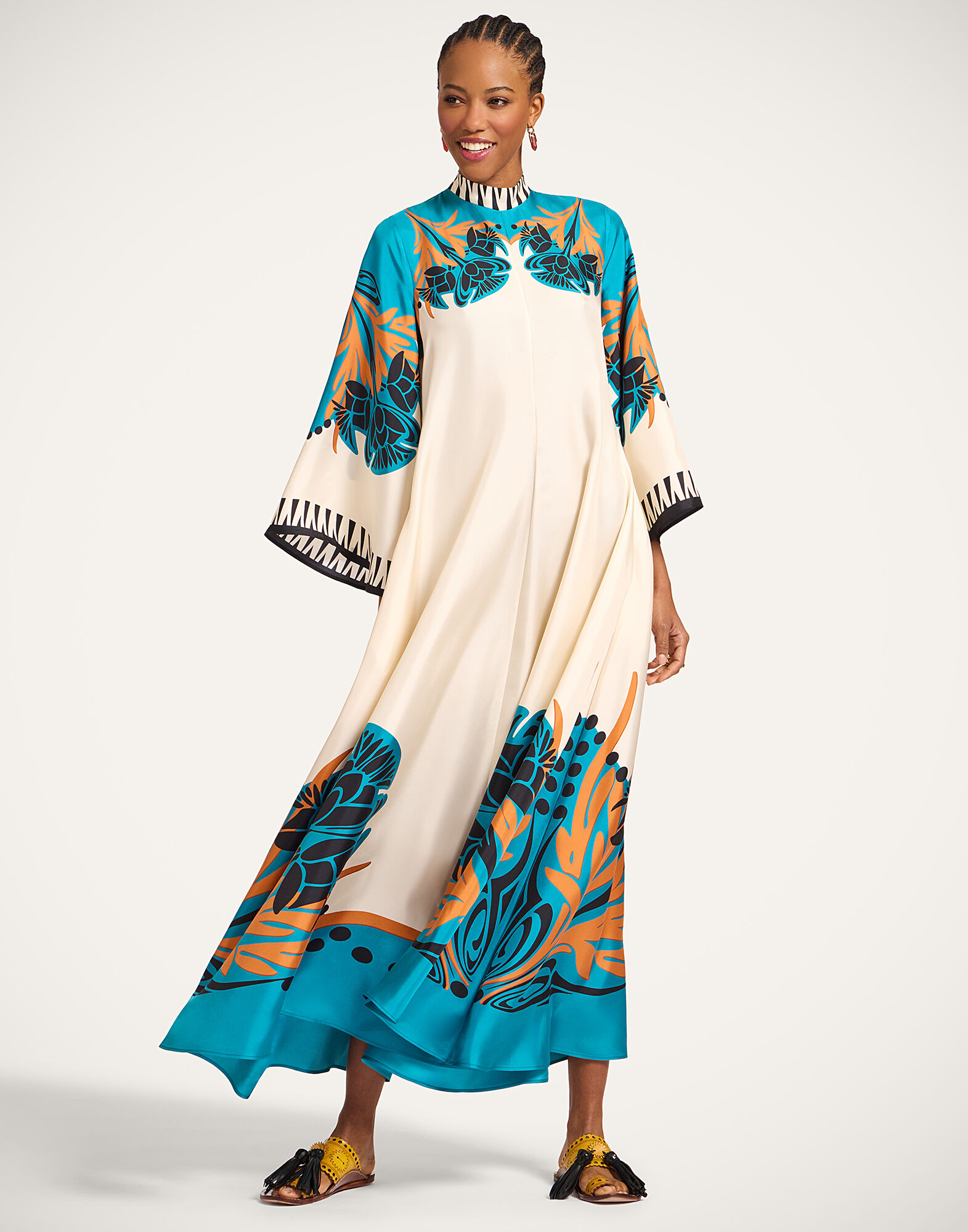 La DoubleJ Magnifico Dress Florence Plac&eacute;e Ivory DRE0232SIL006FLO02WH04