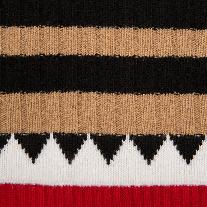 LaDoubleJ Striped Crew Neck in Cammello mix Cammello mix PUL0001KNI001RIG0005