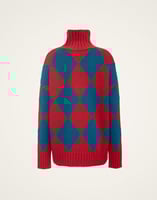 La DoubleJ Argyle Sweater La DoubleJ Argyle Sweater Red & Blue PUL0091KNI064VA183RE01