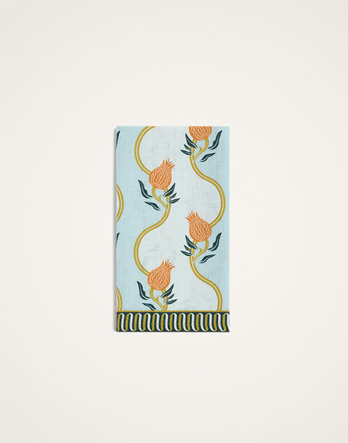 La DoubleJ Large Napkins Set of 2 Melograno Plac&eacute;e Light Blue NAP0017LIN015MEL04BU01