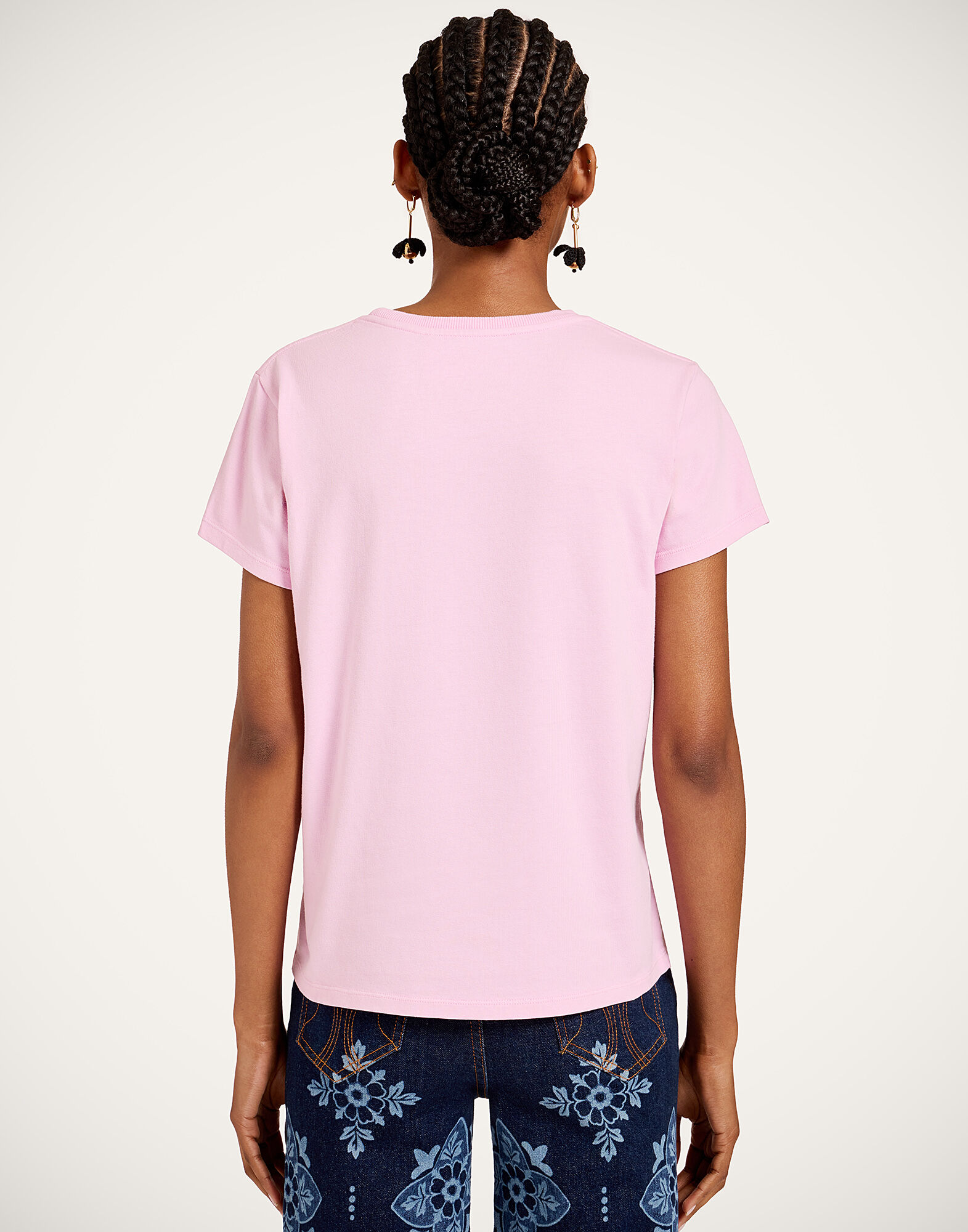 La DoubleJ High Tee Shirt Solid Lilac TSH0069JER079SOP14PU02