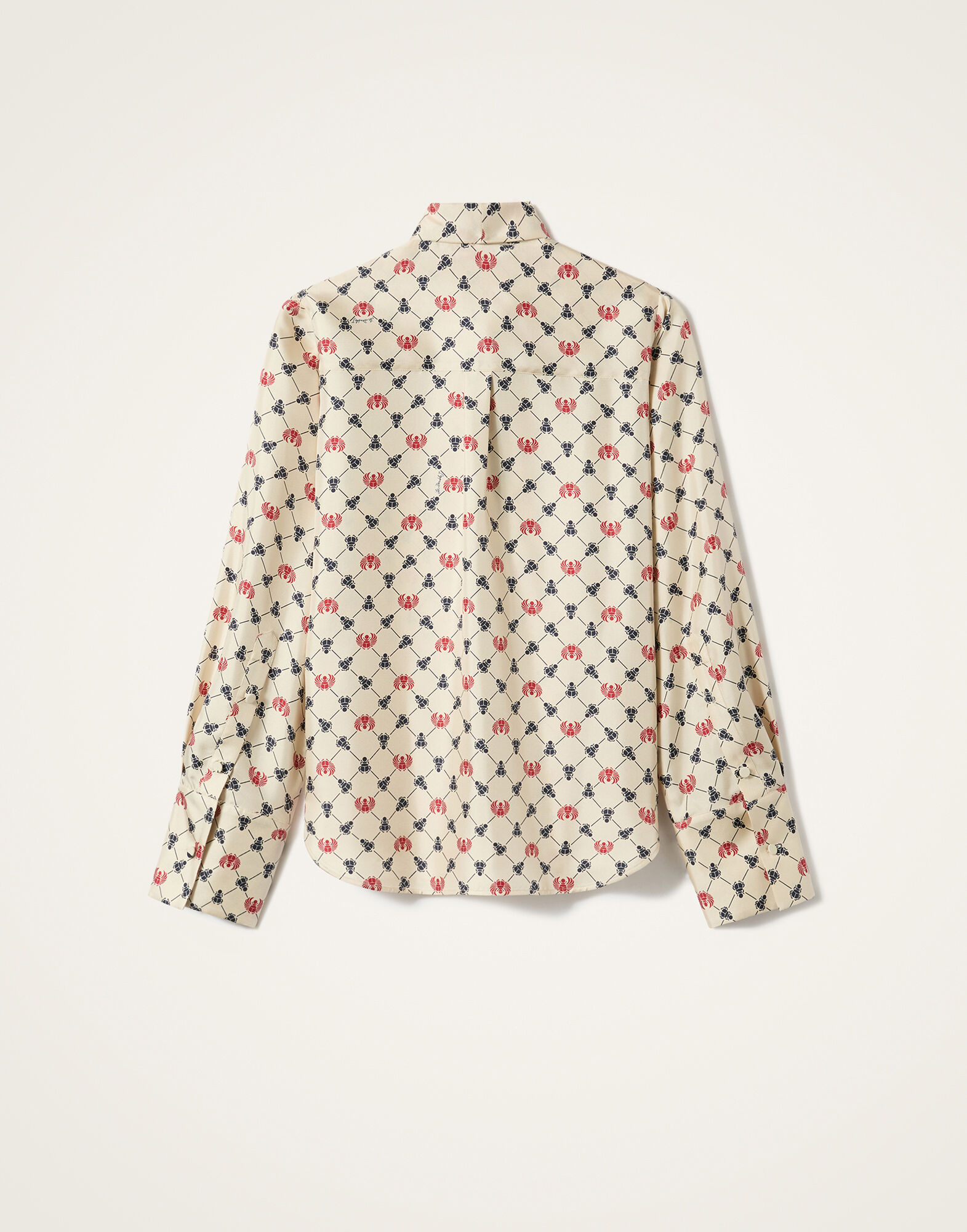 La DoubleJ Ascot Shirt Talismania Check Ecru SHI0155SIL001TAL02BR05