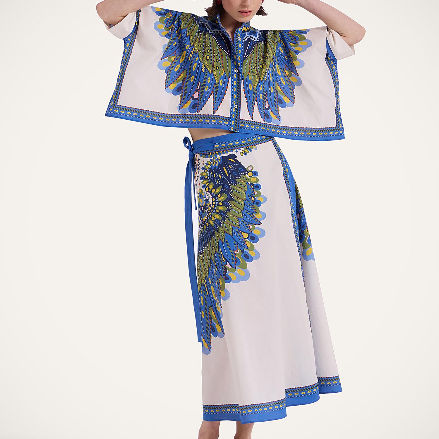Shop La Doublej Sarong Skirt In Chakra Placée Multicolor