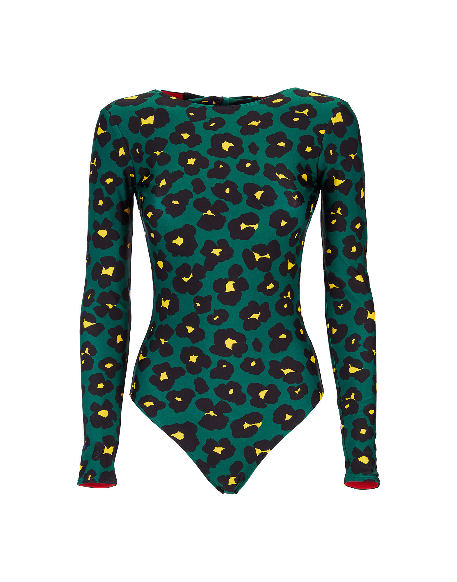 LaDoubleJ Surf Suit Flower Leopard Verde SWI0001LYC001FLL0002