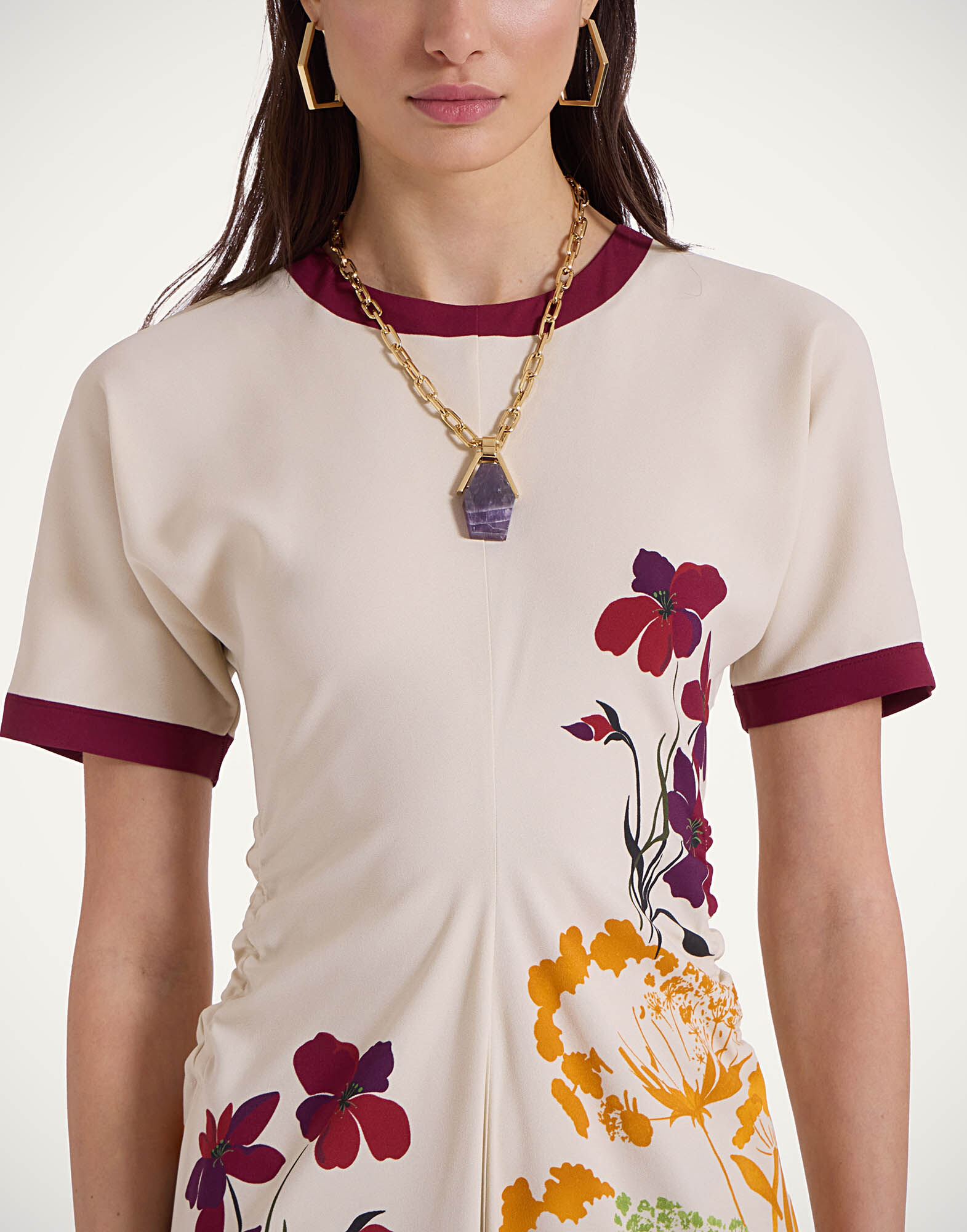 La DoubleJ Angelica Dress Corsage Plac&eacute;e Ivory DRE0379VIS011CRS01WH04