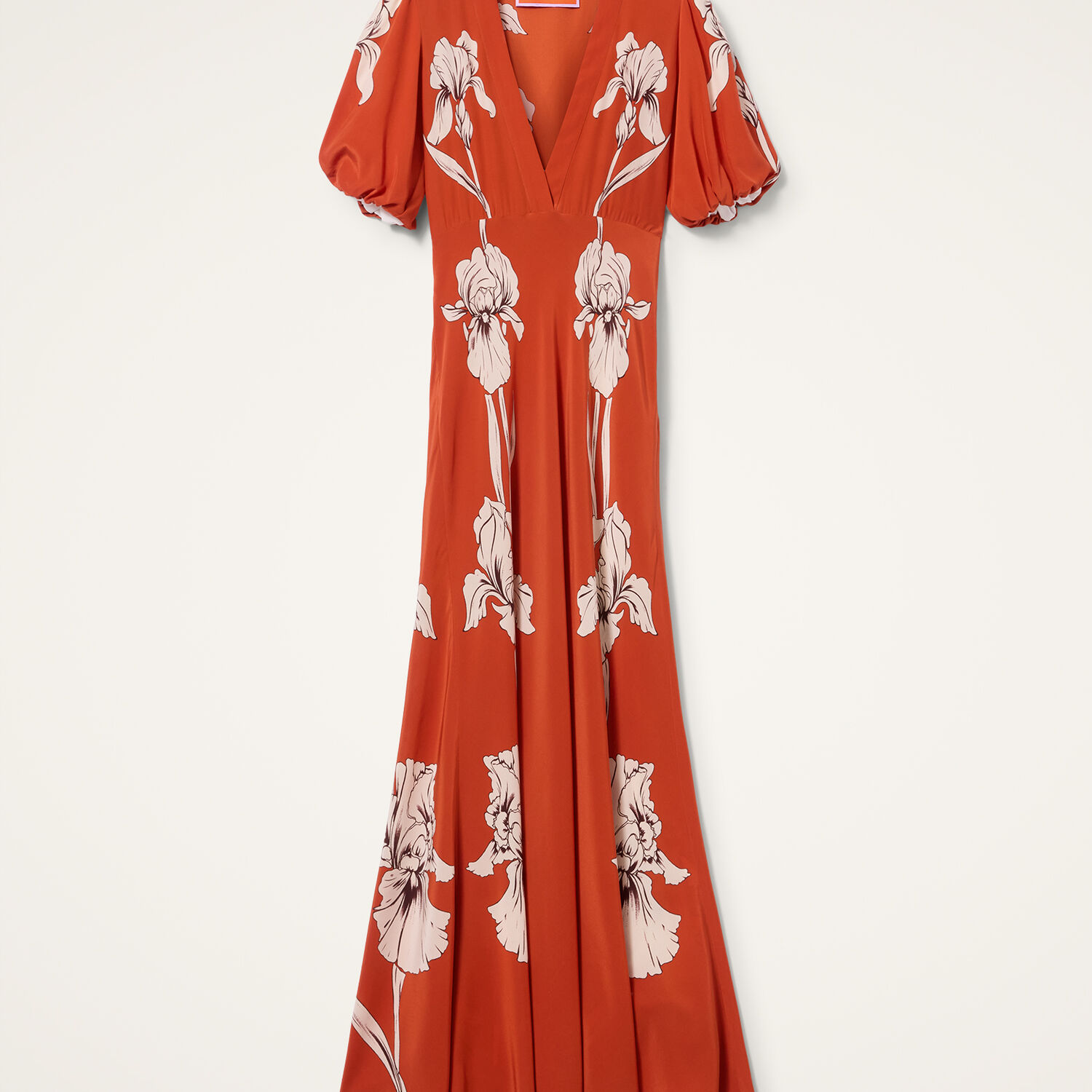 Shop La Doublej Marlene Dress In Iris Placée Dark Orange