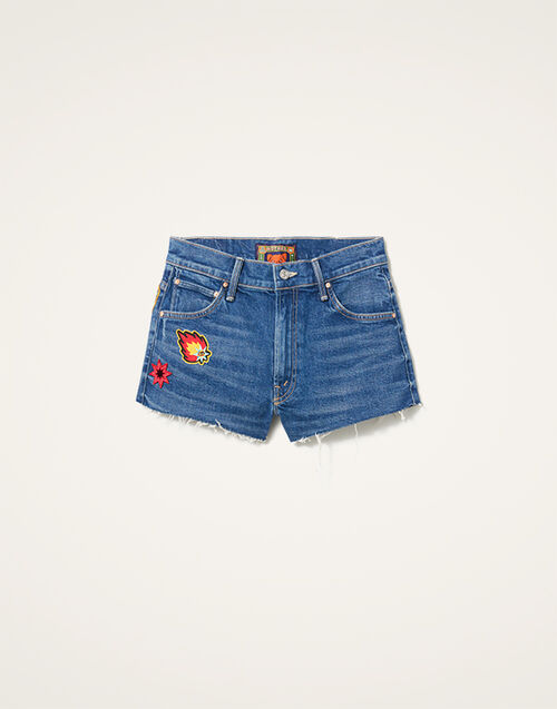 La DoubleJ The Dodger Short Fray Shorts La DoubleJ The Dodger Short Fray Shorts Patch It Up Blue TRO0165DEN011PAT09BU03