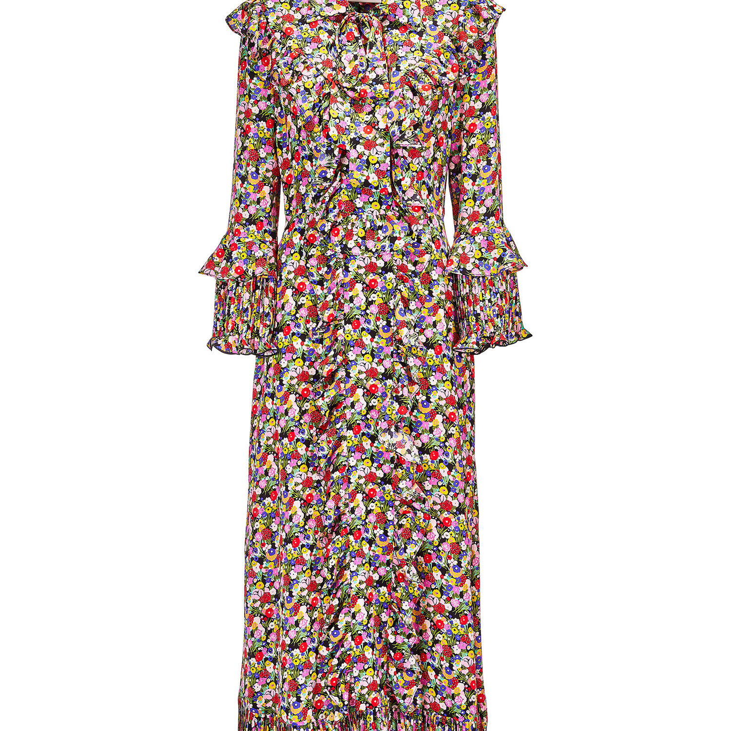 La Doublej Silk Long Fancy Dress In Granny