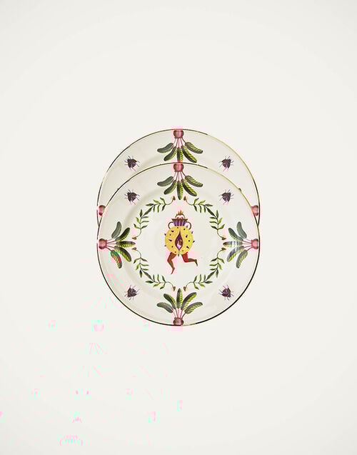 La DoubleJ Dessert Plates Set of 2 La DoubleJ Dessert Plates Set of 2 Citrus Scarabs DIS0063CER001HLE0002