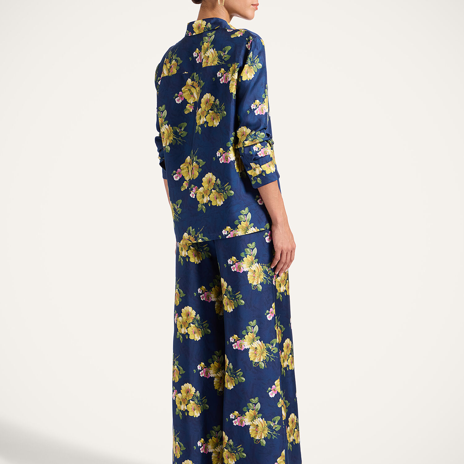 La Doublej Palazzo Pants Riptide Midnight Blue In Blue