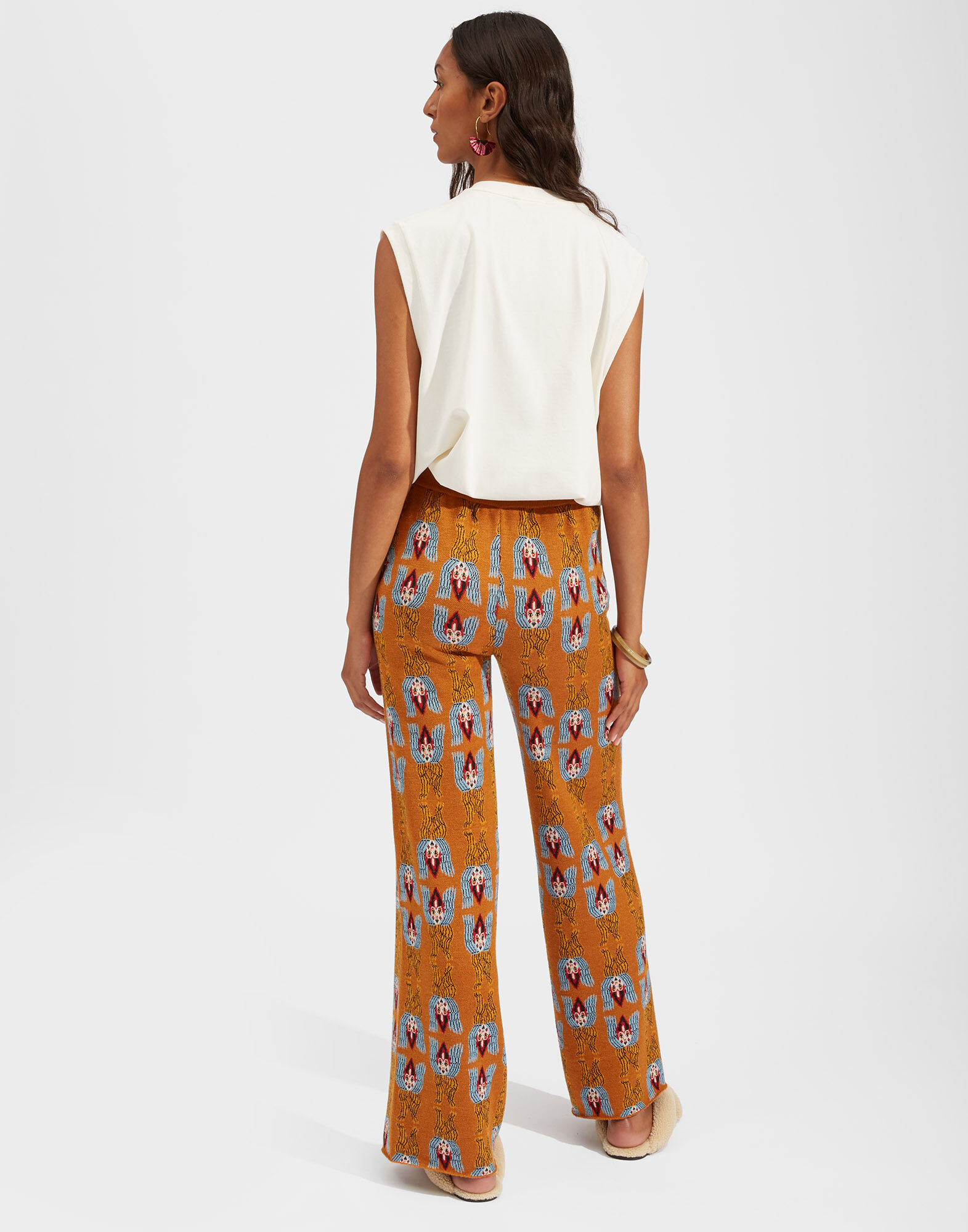 La DoubleJ Jacquard Pants Amphora Jacquard TRO0066KNI050VAR0091