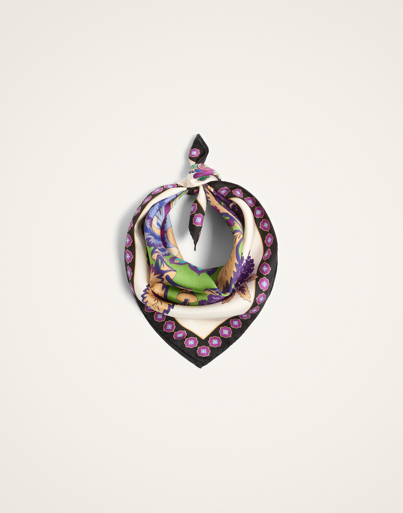La DoubleJ Foulard 45 La DoubleJ Foulard 45 Cornucopia Placée Ivory SCA0065SIL006CRN03BR05