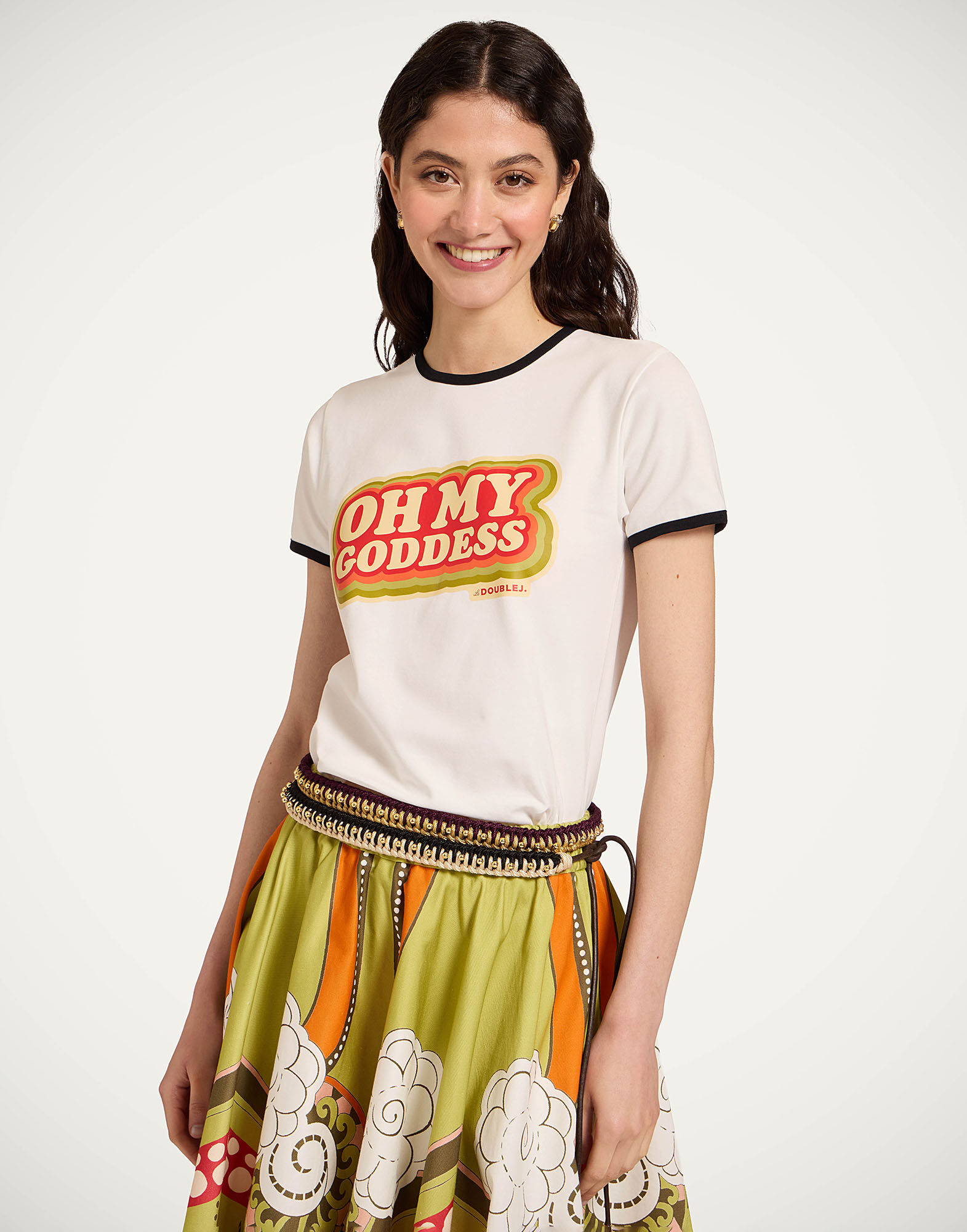La DoubleJ The Cu-Tee Crop Solid Ecru TSH0068JER076SOP12WH01