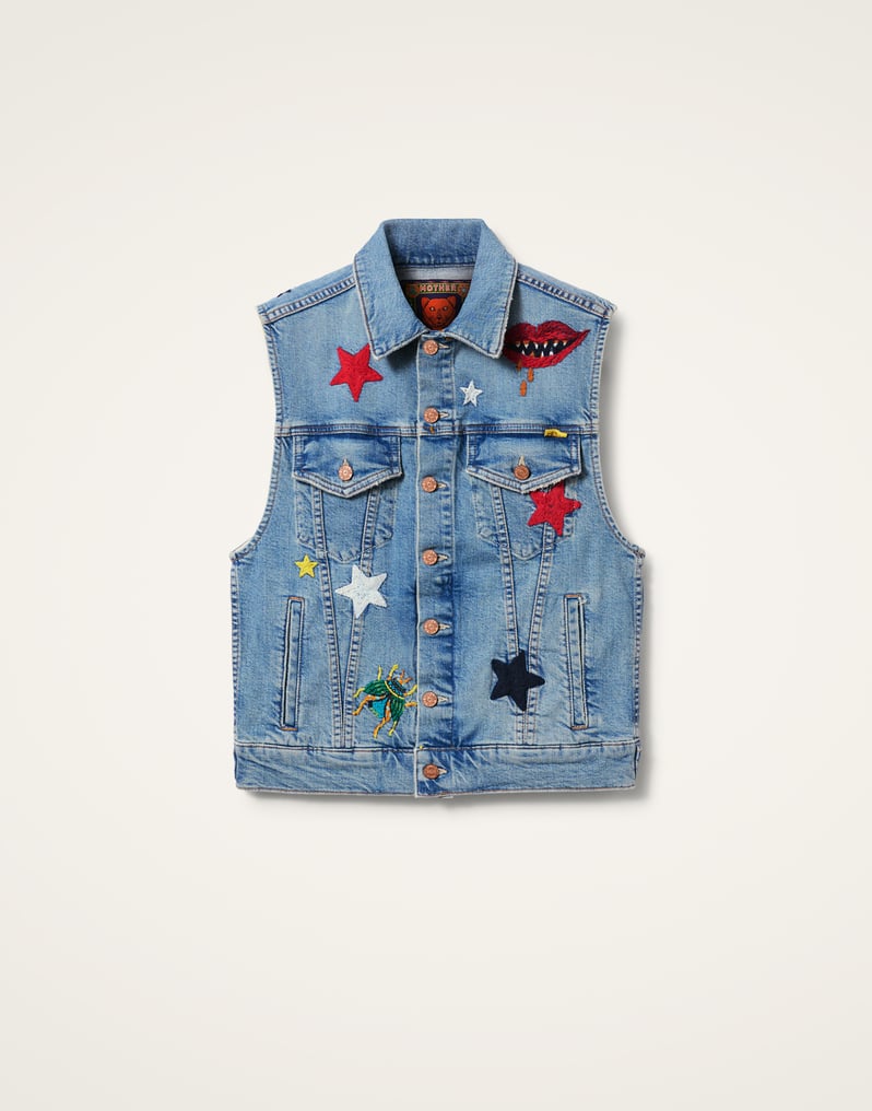 La DoubleJ The Clean Armhole Drifter Vest La DoubleJ The Clean Armhole Drifter Vest Star Of The Show Blue JAC0139DEN011STA03BU03